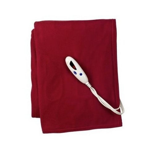 Biddeford 13050 heated electric throw blanket, garnet.