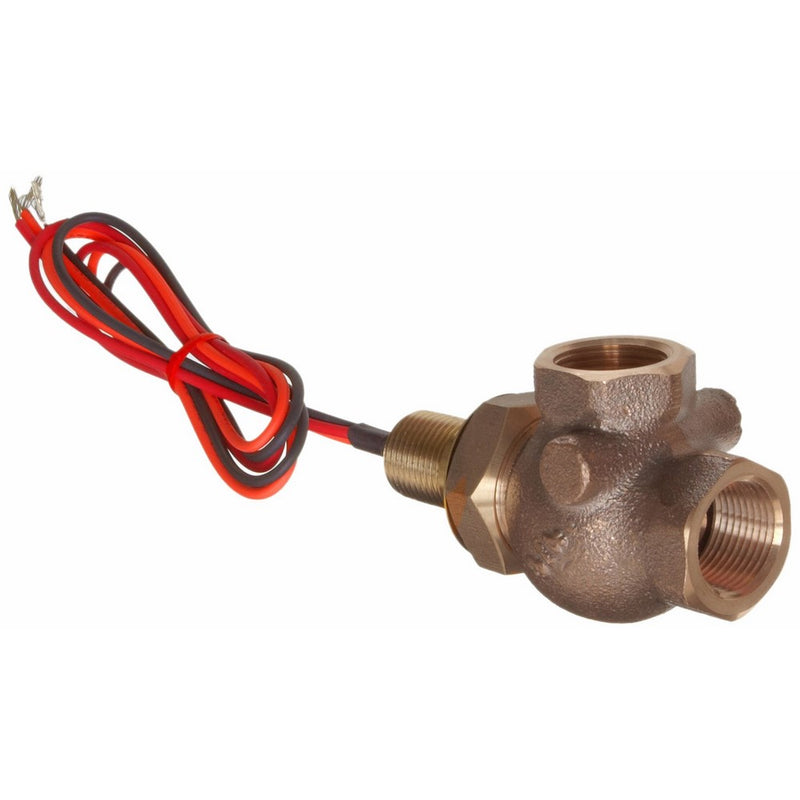 Gems Sensors FS-400 Series Bronze Flow Switch, Elbow, Shuttle Type, 0.75 gpm Flow Setting, 3/4" NPT Female