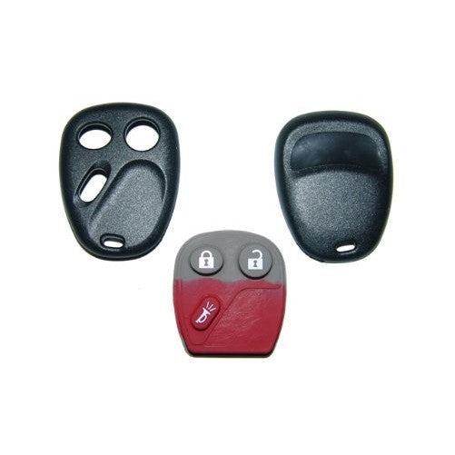 3 Buttons Keyless Remote Key Shell for Chevrolet Avalanche Silverado GMC Sierra Yukon No Chips Inside (Black)