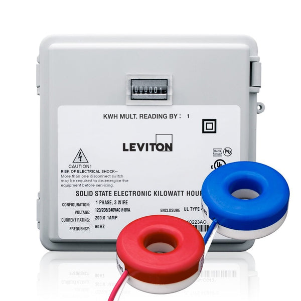 Leviton MO240-1SW 100-Amp Mini Meter Kit with 2 Solid CTs and Outdoor Enclosure