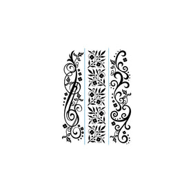 Darice 1217-75 Embossing Folder, Flourishes Design, 3/Pack