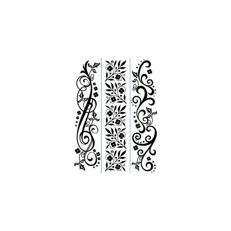 Darice 1217-75 Embossing Folder, Flourishes Design, 3/Pack