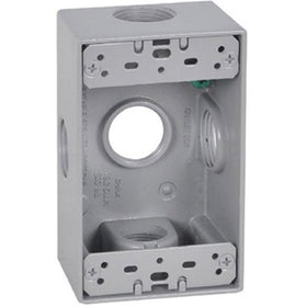 Master Electrician FSB75-5X Weatherproof 1 Gang Rectangular Outlet Box Five 3/4-Inch Holes