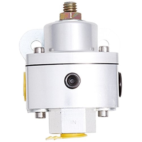Top Street Performance JM1057CA 3/8" NPT Clear/Clear Anodized Billet Fuel Pressure Regulator (5-12 PSI)