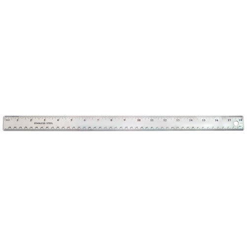 The Classics 18-Inch/45cm Stainless Steel Ruler with Cork Backing, Silver (TPG-158)