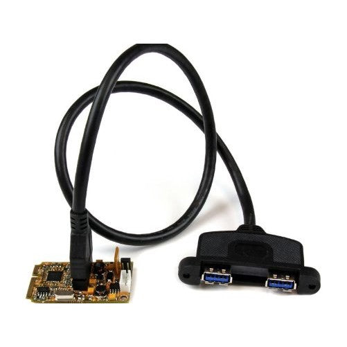 StarTech.com 2 Port SuperSpeed Mini PCI Express USB 3.0 Adapter Card with Bracket Kit MPEXUSB3S22B