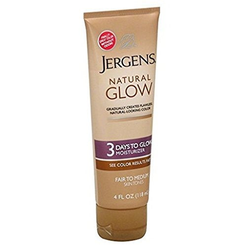 Jergens Natural Glow - 3 Days to Glow Moisturizer Fair to Medium Skin, 4 Ounce (Pack of 2)