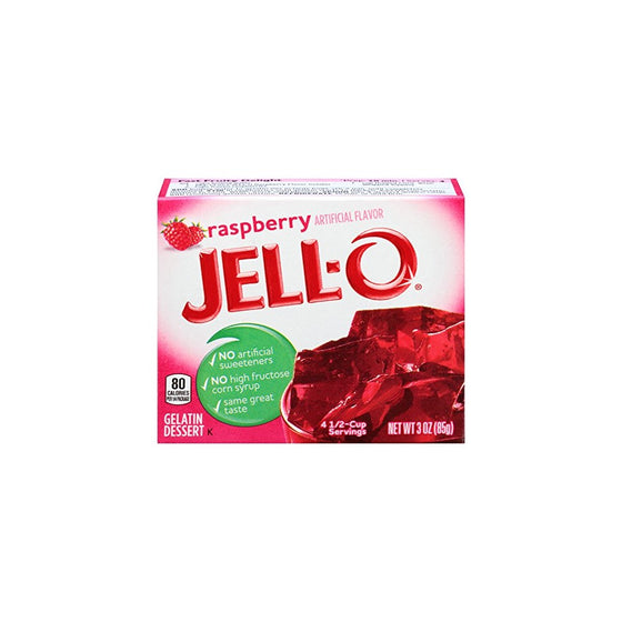 Jell-O Raspberry Gelatin Mix 3 Ounce Box (Pack of 6)