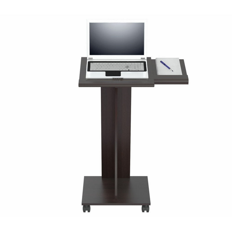 Inval MLP-5020 Rolling Laptop Cart, Espresso-Wengue