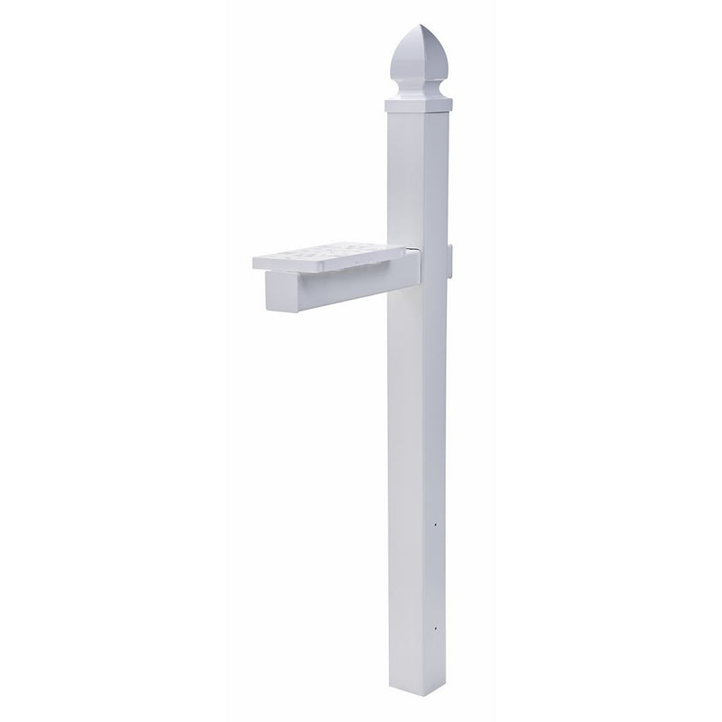 Gibraltar Mailboxes Whitley 4x4 Rust-Proof Plastic White, Cross-Arm Mailbox Post, WP000W01