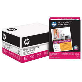 HP Printer Paper, Multipurpose20, 8.5 x 11, 20lb, 96 Bright, 1,500 Sheets/3 Ream Carton (112530C) Made In The USA