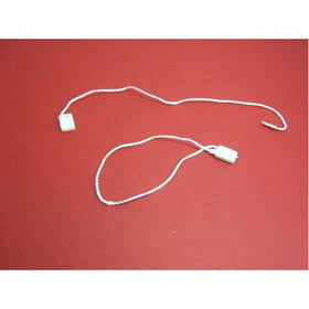7" 100 Pcs White Hang Tag Nylon String Snap Lock Pin Loop Fastener Hook Ties