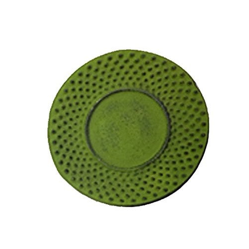 Creative Home Cast Iron 3.75” Round Coaster, Green