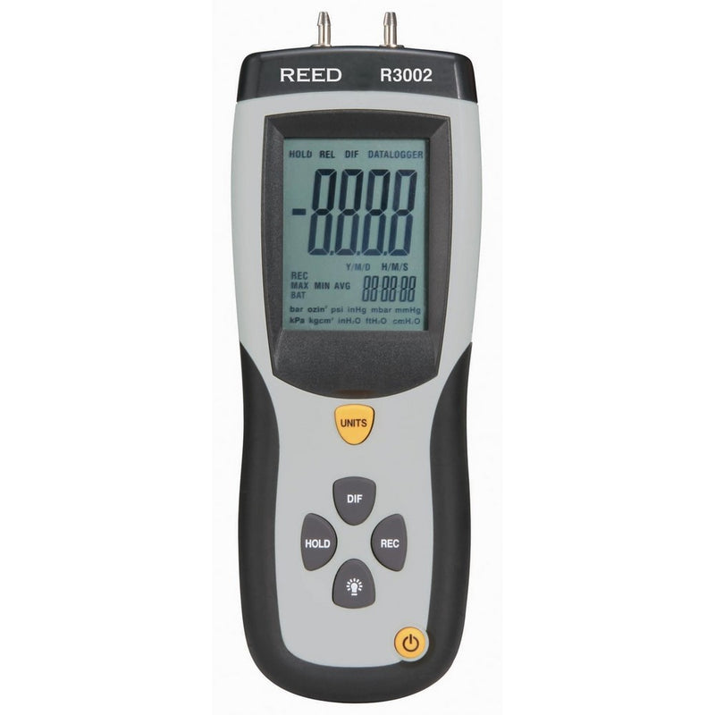 REED Instruments R3002 Digital Manometer, Gauge/Differential, 5psi