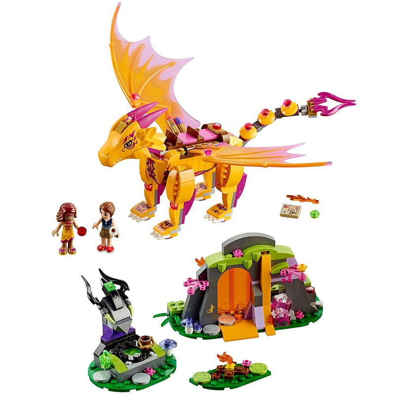 LEGO Elves Fire Dragon's Lava Cave 41175 Creative Play Toy for 8- to 12-Year-Olds