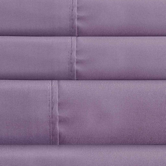 Lanester 3 Piece Polyester Twin XL Size Sheet Set The Urban Port, Purple