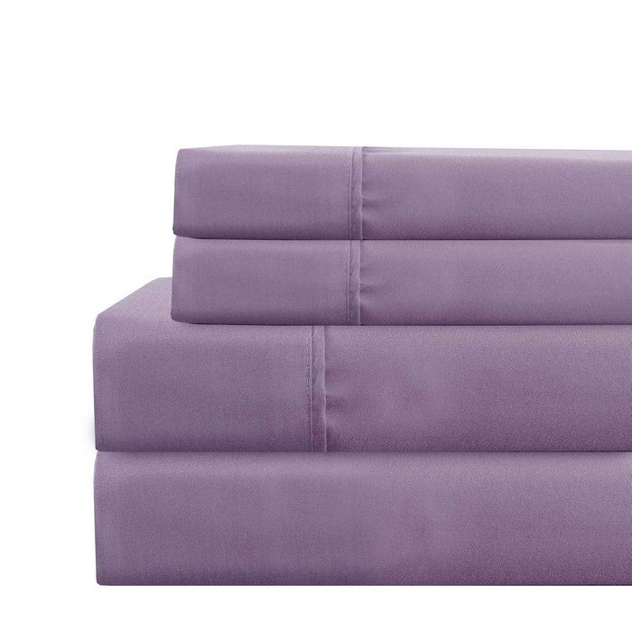 Lanester 3 Piece Polyester Twin XL Size Sheet Set The Urban Port, Purple