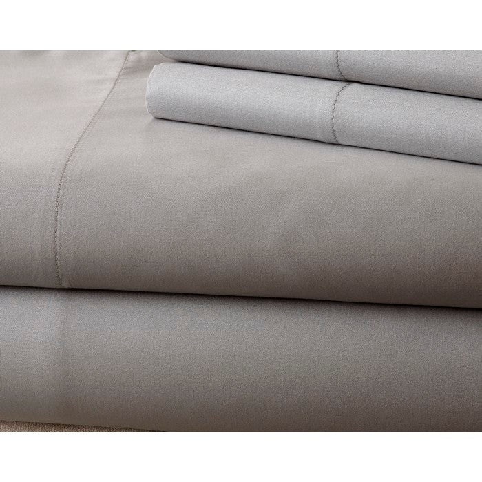 Sassuolo 3 Piece Twin Size Bamboo Rich Microfiber Sheet Set The Urban Port, Gray