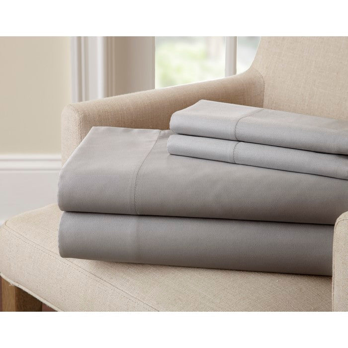 Sassuolo 3 Piece Twin Size Bamboo Rich Microfiber Sheet Set The Urban Port, Gray