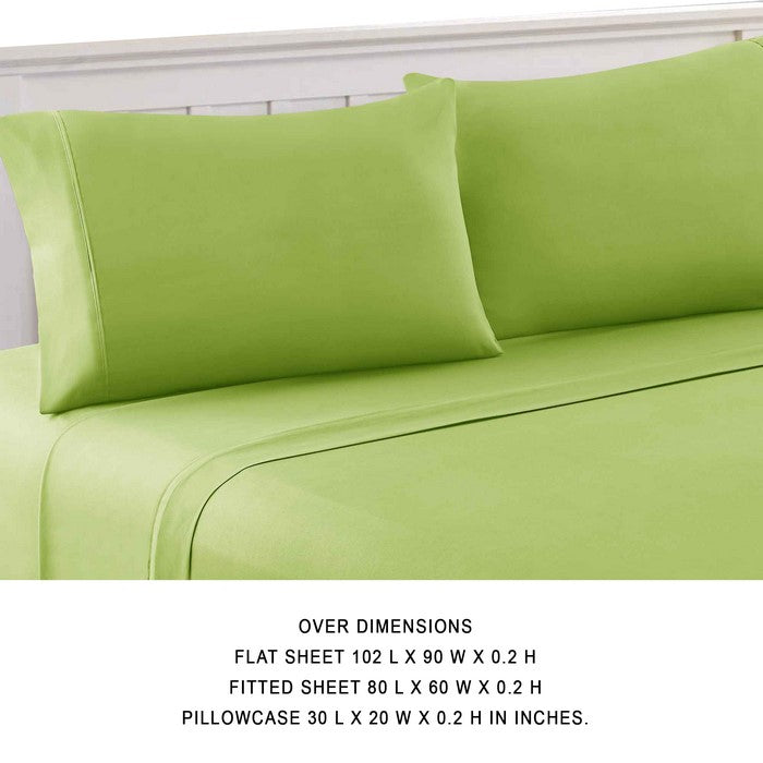 Bezons 4 Piece Queen Size Microfiber Sheet Set The Urban Port, Green