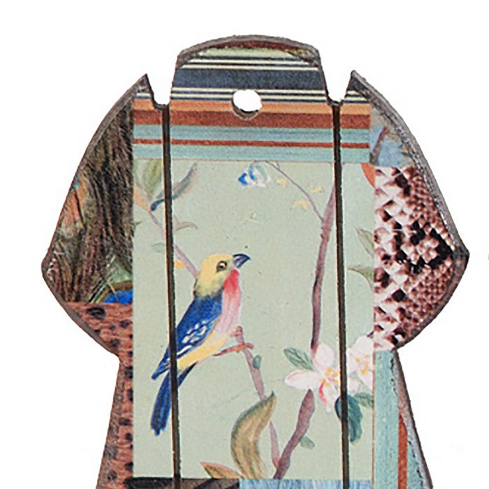Exotic Bird Print Wall Decor with Metal Hooks, Set of 4, Multicolor