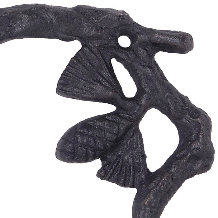 Wood Branch Look Wall Hooks with Key Hole Hanging, Black, Set of 2