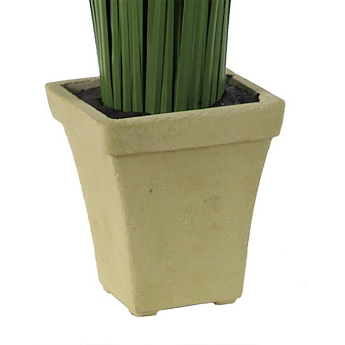 Decorative Polyester Real Like Grass with Ornamental Pot, Green