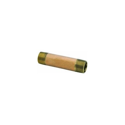 Anderson Metals 38300 Lead Free Red Brass Pipe Fitting, Nipple, 1/8" x 1/8" NPT Male, 3-1/2" Length