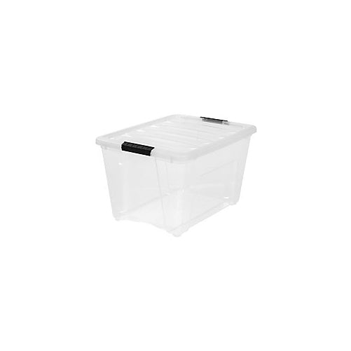 IRIS 53 Quart Stack & Pull Box, Clear