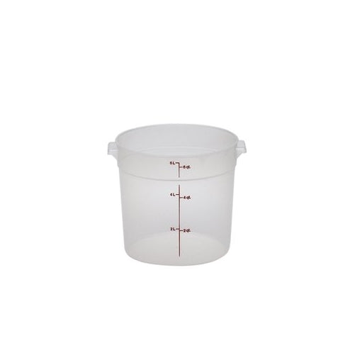 Cambro (RFS6PP190) 6 qt Round Polypropylene Food Storage Container - Camwear