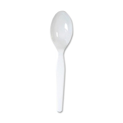 Dixie Plastic Cutlery, Heavy Mediumweight Teaspoons, White, 1000/Carton