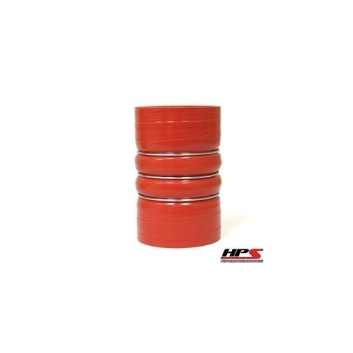 HPS CAC-350-HOT Silicone High Temperature 4-ply Aramid Reinforced Charge Air Cooler CAC Hose Hot Side, 100 PSI Maximum Pressure, 6" Length, 3-1/2" ID, Orange