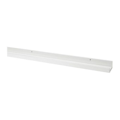 Modern White Floating Ledge for Photos, Pictures and Frames 45.25 inch Long