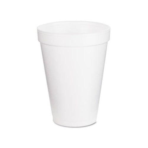 Dart 12J12 - Drink Foam Cups, 12 oz., White, 40 Bags of 25/Carton