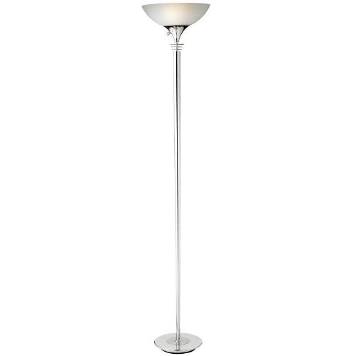 Adesso 5120-22 Metropolis 71.5 in. Floor Lamp - Chrome Finish Lighting Fixture, Adjustable Height, Smart Outlet Compatible. Freestanding Lamps