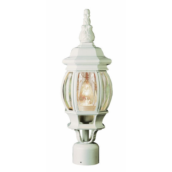 Trans Globe Lighting 4060 WH Outdoor Parsons 19.5" Postmount Lantern, White