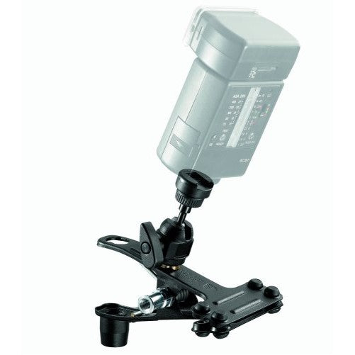 Manfrotto 175F-1 Spring Clamp with Flash Shoe - Black