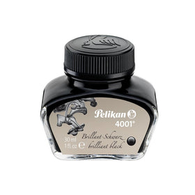 Pelikan 4001 Bottled Ink for Fountain Pens, Brilliant Black, 30ml, 1 Each (301051)
