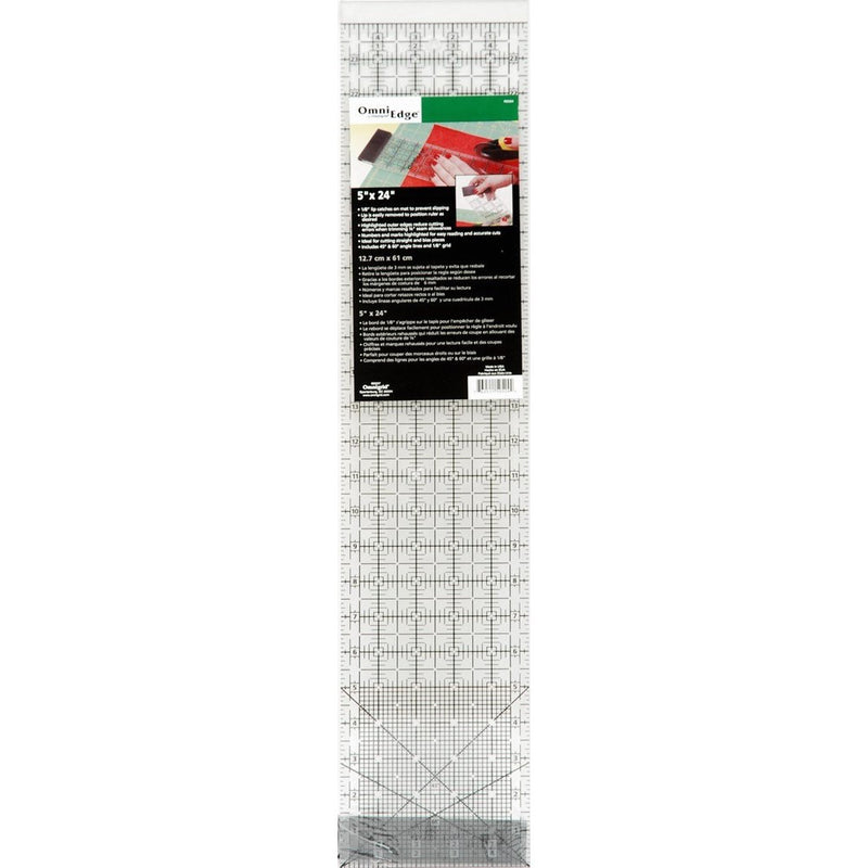 OmniEdge 5-by-24-Inch Non-Slip Quilter's Ruler