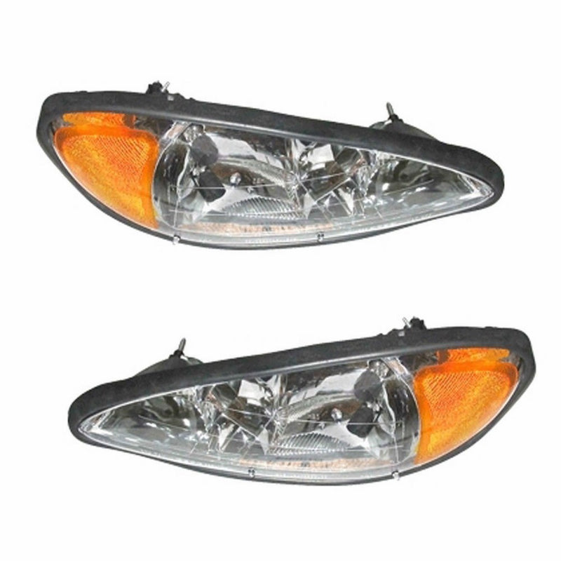 Pontiac Grand Am 1999-2005 99 00 01 02 03 04 05 Head Light Headlight Pair Set