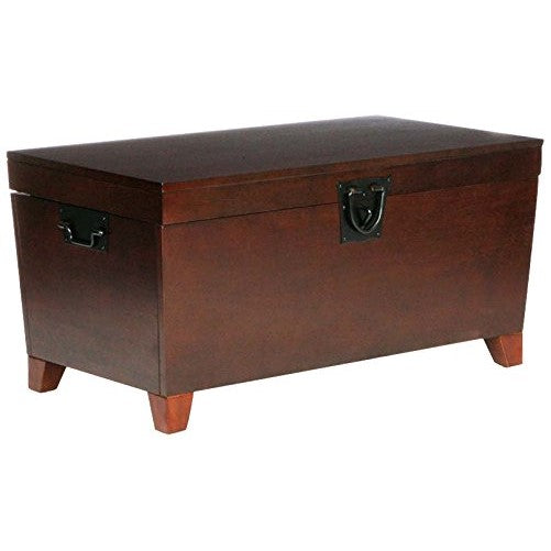 Southern Enterprises Pyramid Storage Trunk Cocktail Table, Espresso Finish