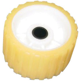 C.H. Yates Rubber 500YW-6P Yellow 5" Marine Rib Roller with 3/4" Shaft