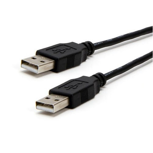 USB Type A Male / Type A Male Cable, 2.0 Version, Black, 6 ft