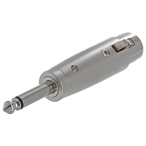 Steren 251-330 Female XLR Jack to Male 1/4 Mono Plug Adapter