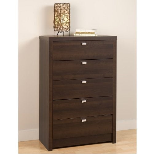 Prepac Series 9 Designer 5-Drawer Chest, Espresso