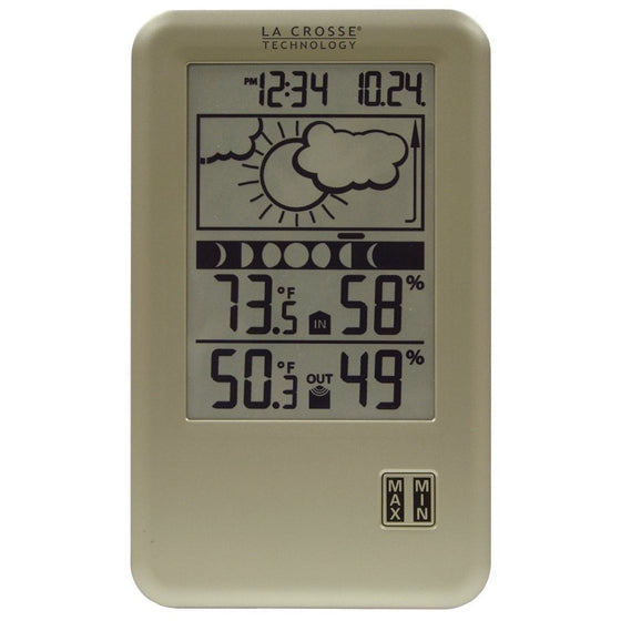 La Crosse Technology WS-9060U-IT Wireless Forecast Station with Moon Phase, In/Out Temperature & Humidity