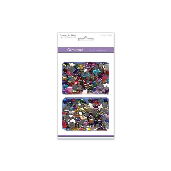 Forever in Time SE060 Gemstone Embellishments, Assorted Shapes, Colors and Sizes, 30gm