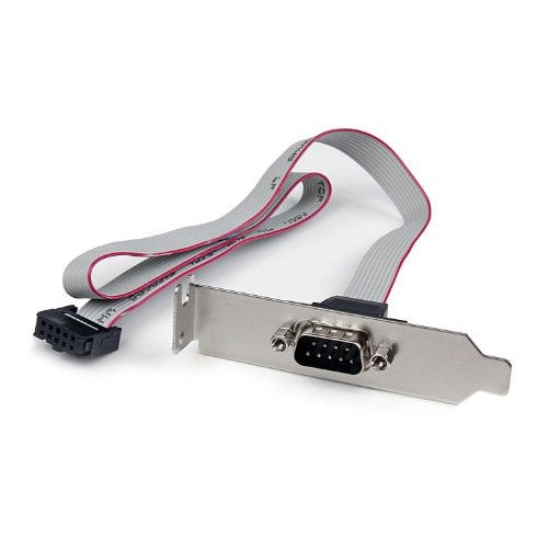 StarTech.com 1 Port 16-Inch DB9 Serial Port Bracket to 10 Pin Header - Low Profile (PLATE9M16LP)