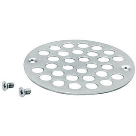 Westbrass 4" O.D. Sold Brass Shower Strainer Cover, Polished Chrome, D3192-26
