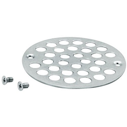 Westbrass 4" O.D. Sold Brass Shower Strainer Cover, Polished Chrome, D3192-26